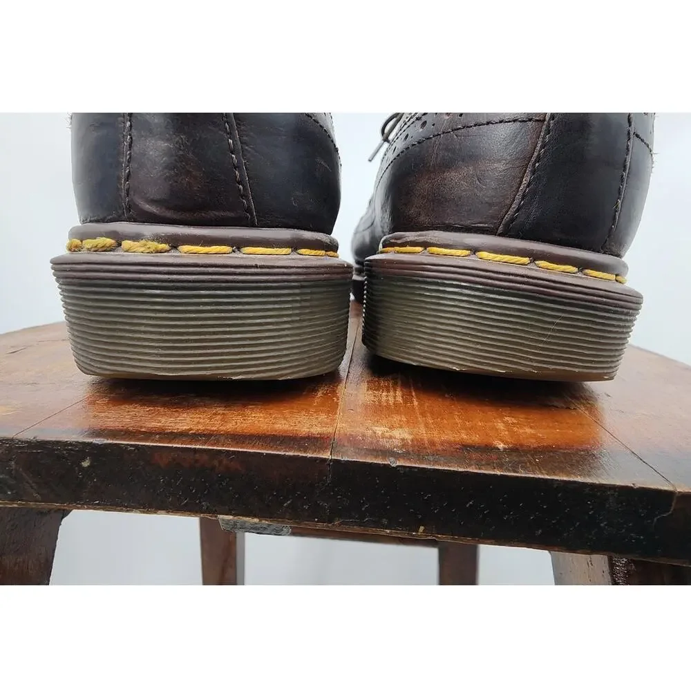 Vintage Dr. Martens 3989 Brogue Oxford Wingtip Made‎ In England Mens Size 9 L10